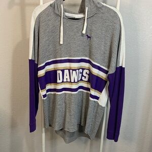 PINK Victoria's Secret Gray and Purple Hoodie